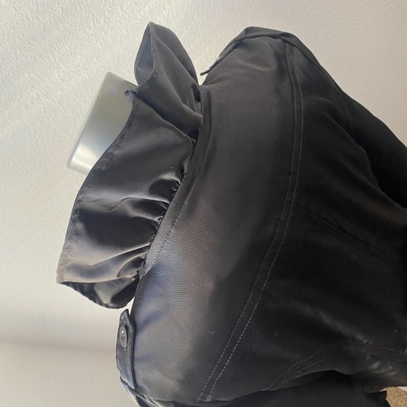 Ruby Cho Ruffle Jacket Black Front Zip Long Sleeve Size L - Picture 10 of 12